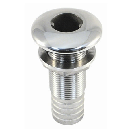 Marpac 7-0856 Stainless Steel Thru Hull Connector 1-1/8Hosex4"Long Flange 2-1/4"