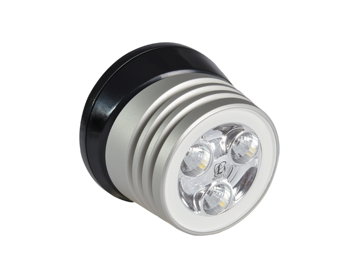 Lumitec Zephyr LED Spreader Light - White, Brushed, Black Base, MPN 101326