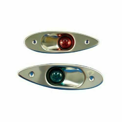 Marpac 7-0095 Boat Side Lights Flush Mount Tear Drop Stainless Steel Navigation