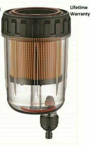 Marpac 7-6854 Separador de agua y combustible Drenaje del conjunto del filtro transparente Qwick View