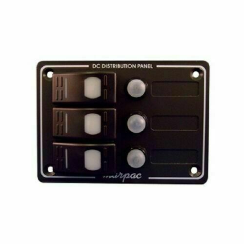 Marpac 7-0514 Boat 3 Gang Rocker Switch Power Panel Marine Alum Water Resistant