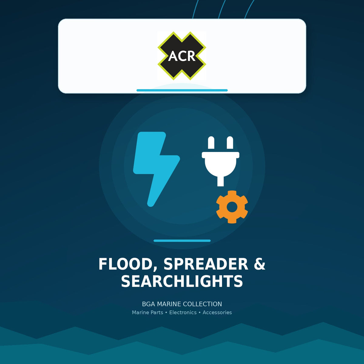 ACR Electronics Flood, Spreader & Searchlights collection | BGA Marine