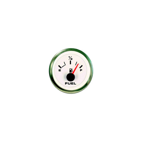 Sierra 62551P White Premier Pro Series 2" Stainless Steel Fuel Gauge & Requires "F" Sender Code - 62551P - official Sierra product image 3