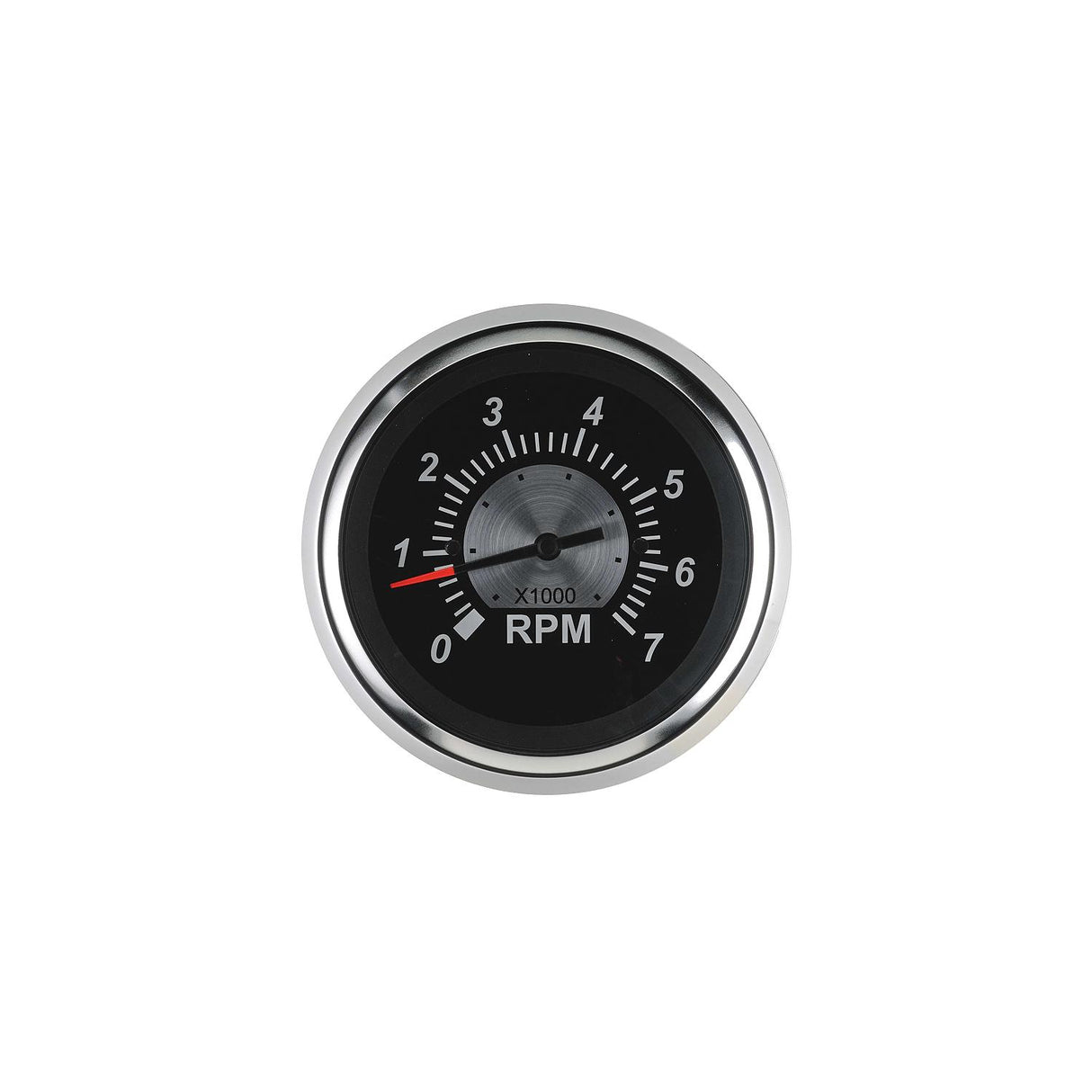 Sierra 67363P Black Sterling Series 3" Stainless Steel Outboard & 4 Stroke Gas Engine 0-7000 RPM Dial Range Tachometer with Outboard Alternator or Coil Sender Code - 67363P