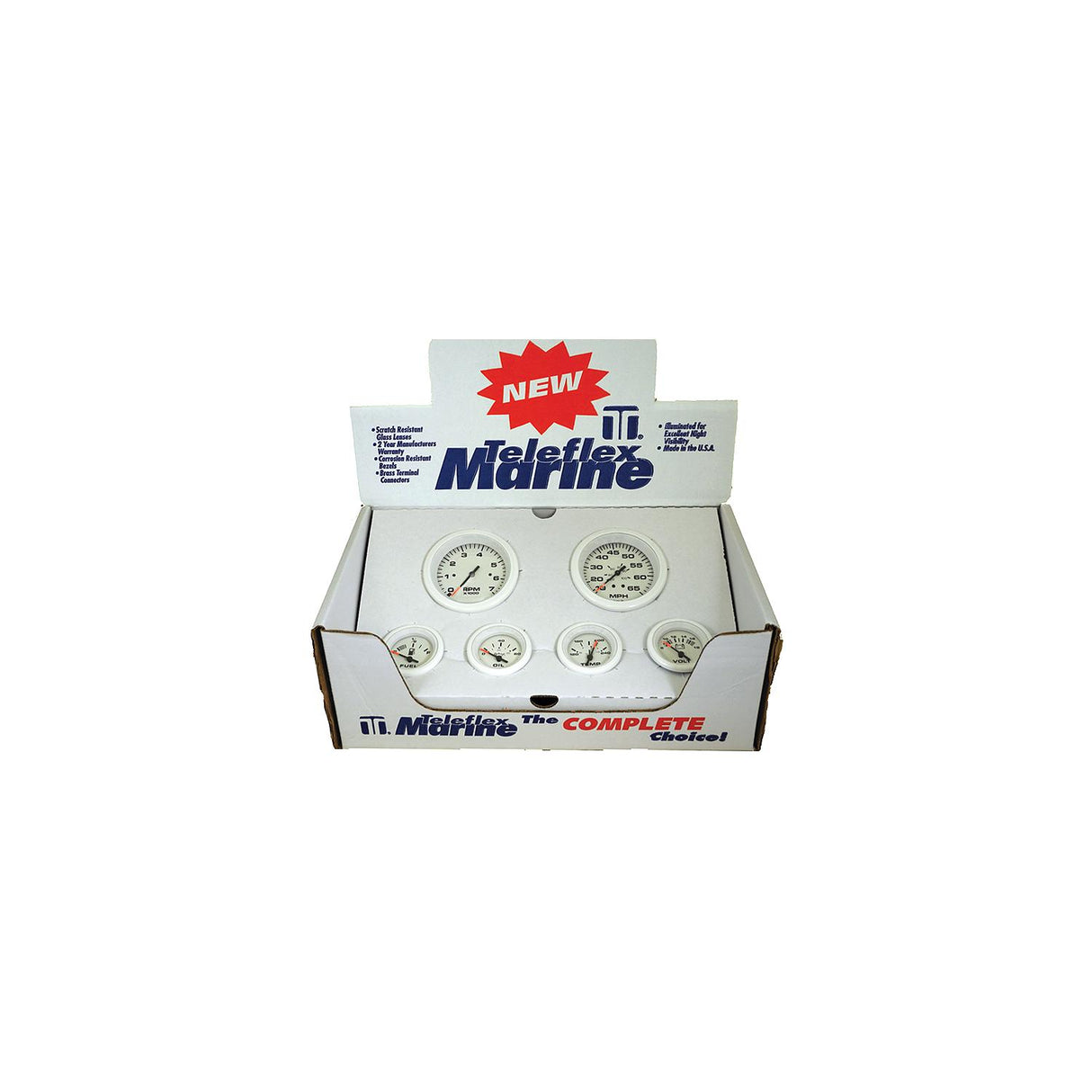 Sierra 68388P Arctic Series White Inboard / Sterndrive 6 Set with Tachometer, Speedometer, Voltmeter, Fuel, Water Temperature & Oil Pressure Gauges - 68388P - official Sierra product image 3