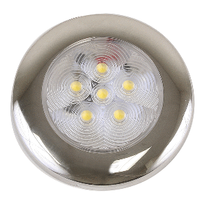 Scandvik B3 Downlight Surface Mount - Cool White - SS Trim - IP67 - 12/24V - 41320P