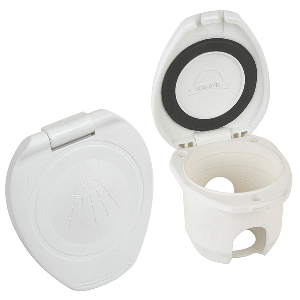 Scandvik Replacement White Cup &amp; Cap f/Recessed Shower - 12104P