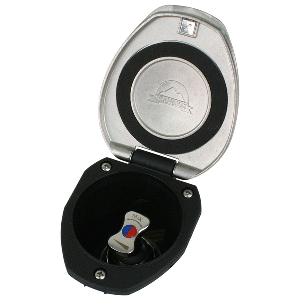 Scandvik Recessed T-Handle Mixing Valve - SS w/Black Cup - 12127