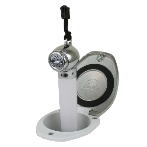 Scandvik White &amp; SS Recessed Transom Shower Handle/Hose - Vertical/Horizontal Mount - 6' Hose - 12131