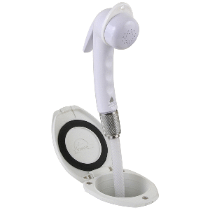 Scandvik Recessed Shower w/6' White Hose - Euro Trigger Sprayer - 12107P