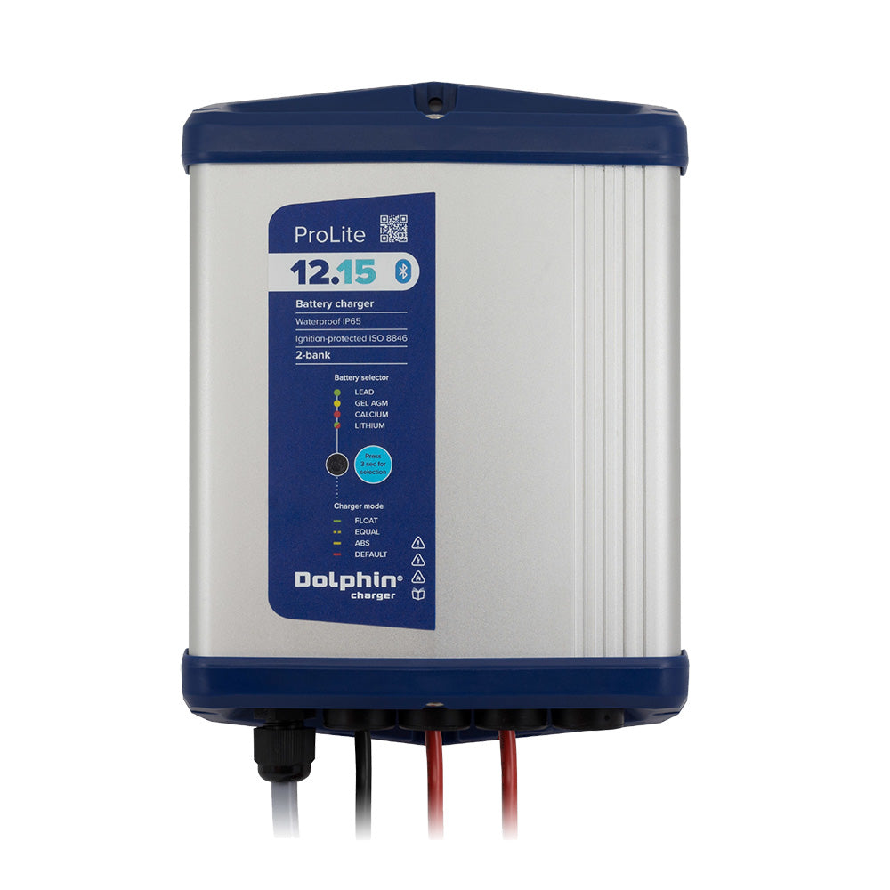 Cargador Dolphin Cargador de Baterías Dolphin Serie PROLITE - 12V, 15A, 110VAC - 2 Salidas [99215]