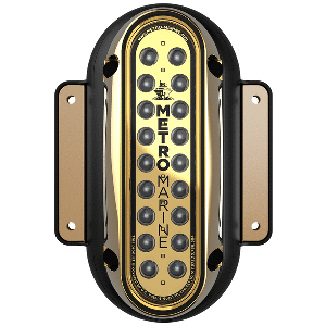 Metro Marine High-Output Vertical Surface Mount Light w/Intelligent Monochromatic LED's - Aqua, 90&deg; Beam - F-SME1-V-A3-90