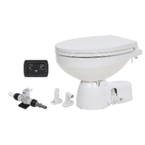 Jabsco Quiet Flush E2 Fresh Water Toilet Regular Bowl - 12V &ndash; Soft Close Lid - 38045-4192RSP