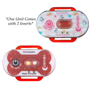 Lunasea Lighting Lunasea Child/Pet Safety Water Activated Strobe Light - Red Case, Blue Attention Light - LLB-63RB-E0-01