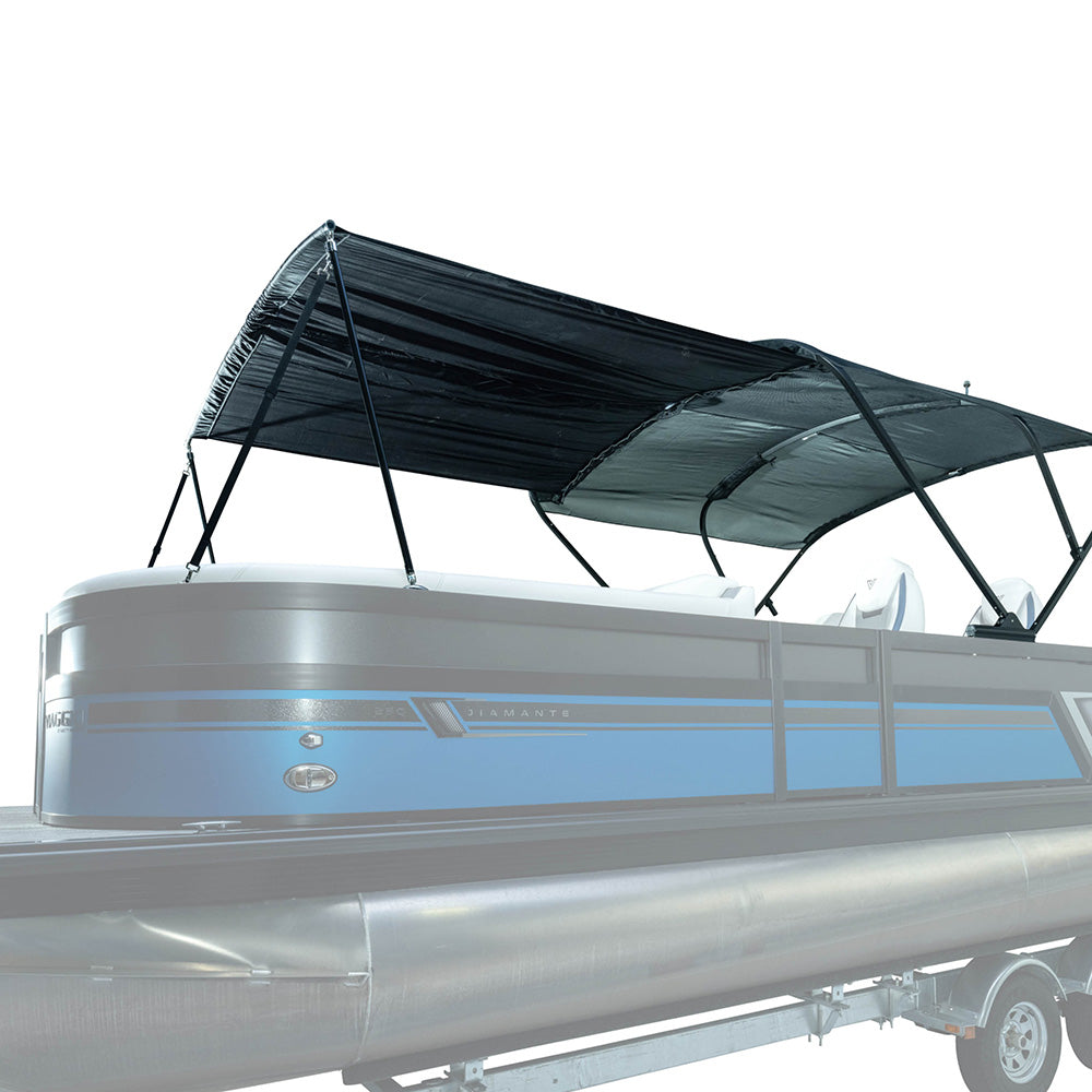 SureShade Bimini Extension f/Power Bimini - Hardware negro de 7' con lona negra [2021013744]