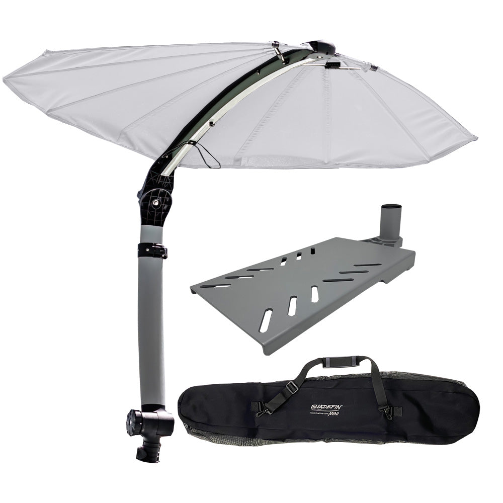 TACO ShadeFin Mini con tela blanca - Kit de montaje de asiento giratorio en bolsa [T10-4000-3]