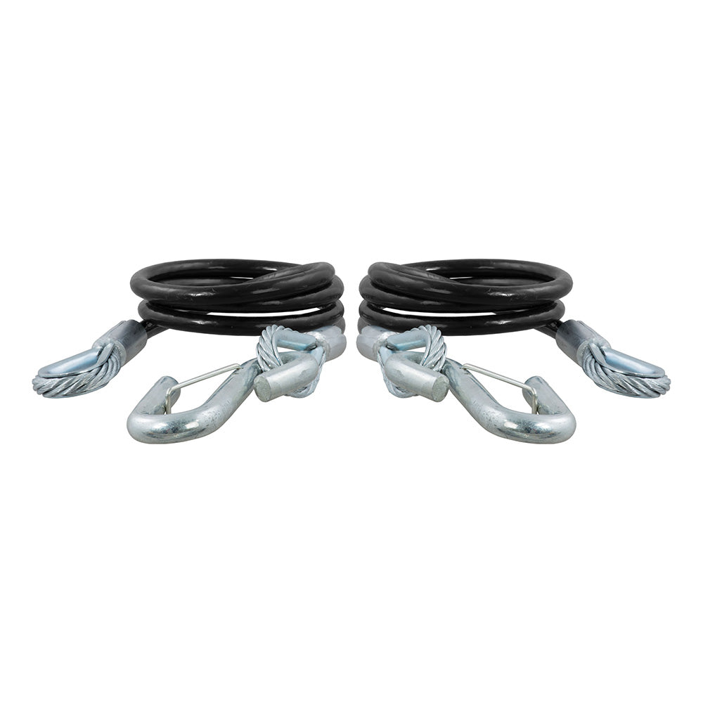 CURT 44-1/2" Safety Cables w/2 Snap Hooks - 5,000 lbs. - Vinyl Coated - 2 Pack [80151]