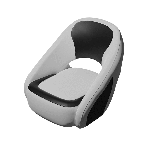 TACO Marine TACO Caladesi Smooth Bucket Seat - Grey/Black - BA2-25GRY-BLK