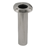 C.E. Smith 70 Series Standard Flush Mount Rod Holder - 0 Degree - Stainless Steel - Cast Bottom - Black Liner - 536700C