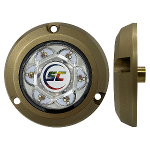 Shadow-Caster LED Lighting Shadow-Caster SC2 Series Bronze Surface Mount Underwater Light - Full-Color - SC2-CC-BZSM
