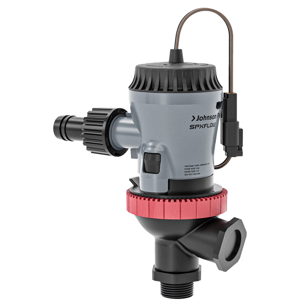 Johnson Pump Aqua O2 Bomba aireadora de doble puerto 500 GPH - Montaje flexible - 12 V [10-13649-01]