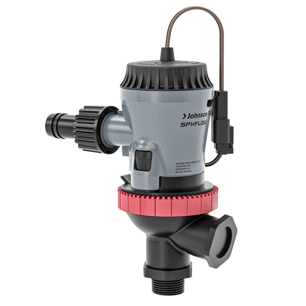 Johnson Pump Aqua O2 Bomba aireadora de doble puerto 800 GPH - Montaje flexible - 12 V [10-13650-01]