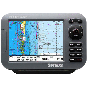 SI-TEX Standalone 8&rdquo; Chart Plotter System w/Color LCD, Internal GPS Antenna &amp; C-MAP 4D Card - SVS-880C+