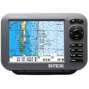 SI-TEX GPS Chart-Dual Frequency 600W Sonar System - 8&rdquo; Color LCD w/Internal &amp; External GPS Antenna &amp; C-MAP 4D Card - SVS-880CFE+