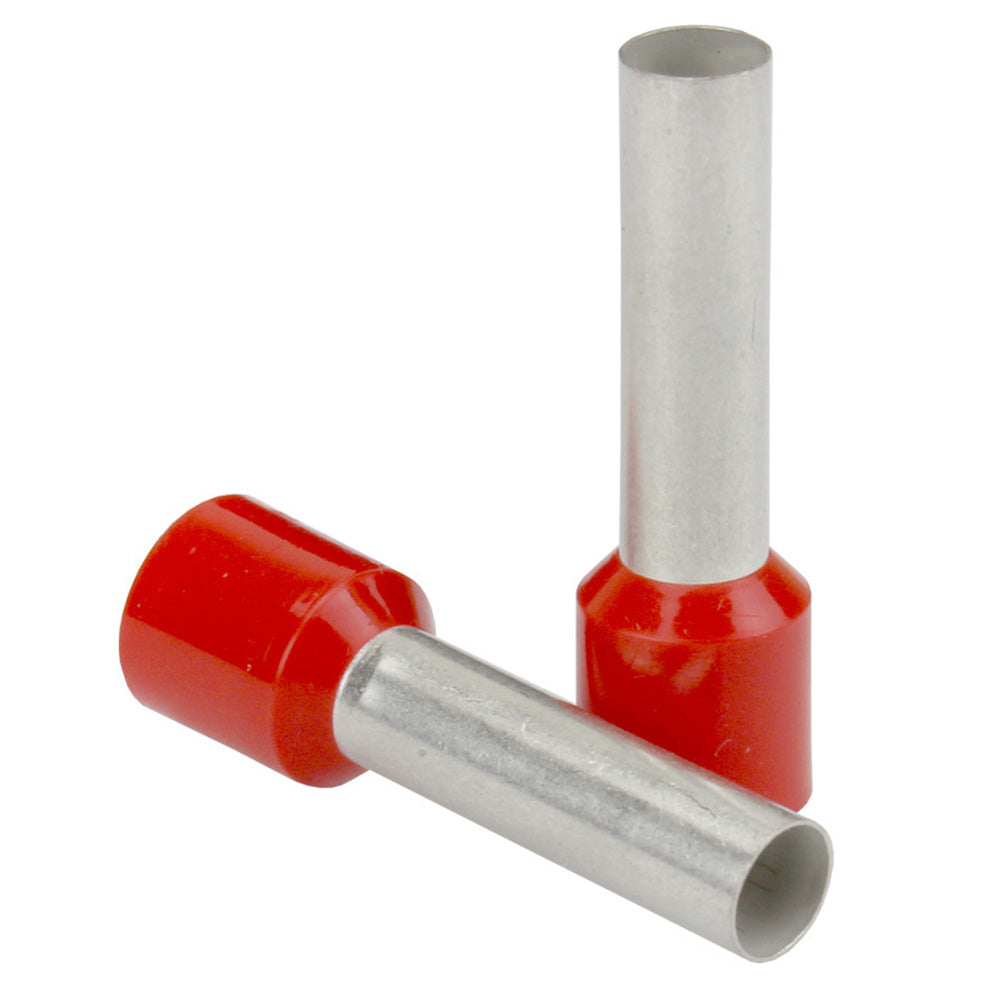 Férula para cable Pacer Red 16 AWG - 8 mm de longitud - Paquete de 25 [TFRL16-8MM-25]