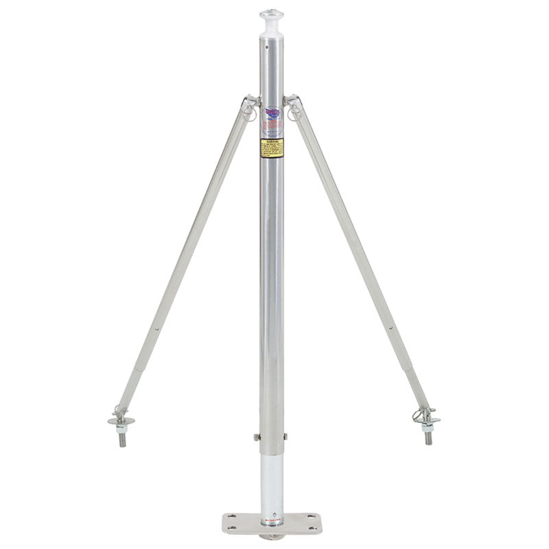 Swivl-Eze Fixed Height Ski Pylon with 2' x 4" Stainless Steel Post Base - 922-ADJ-S - image 1
