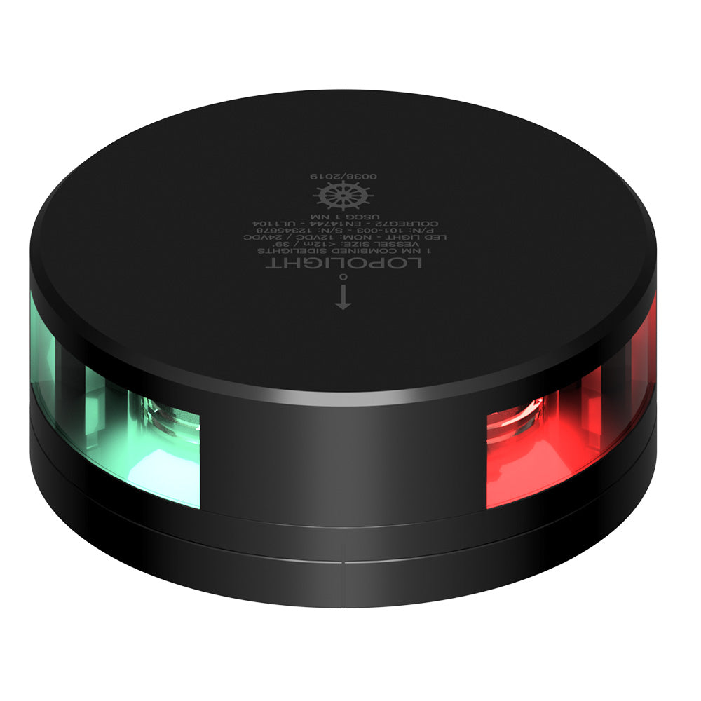 Luz lateral combinada Lopolight - 1NM - Carcasa negra con base FB [101-003-FB-B]