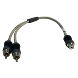 Marine Audio Adapter RCA Twisted Pair Y Adapter - 1 Female to 2 Male - VMCRCA1F2M
