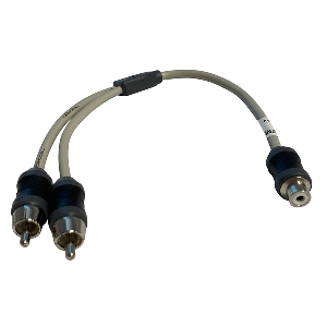 Marine Audio Adapter RCA Twisted Pair Y Adapter - 1 Female to 2 Male - VMCRCA1F2M