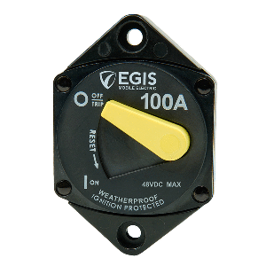 Egis Mobile Electric Egis 100A Panel Mount 87 Series Circuit Breaker - 4707-100