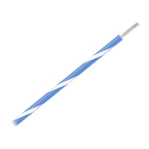 Pacer 16 AWG Gauge Striped Marine Wire 500' Spool - Blue w/White Stripe - WUL16BL-9-500