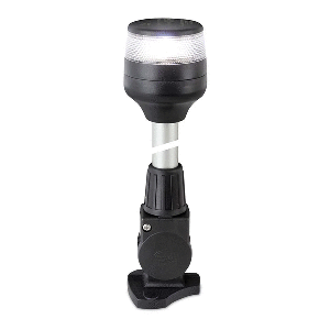 Hella Marine 2nm All Round White Fold Down Pole Navigation Lamp - 8" - Black Base - 980960281