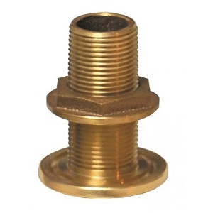 GROCO 2-1/2" Bronze Thru-Hull Fitting w/Nut - TH-2500-W