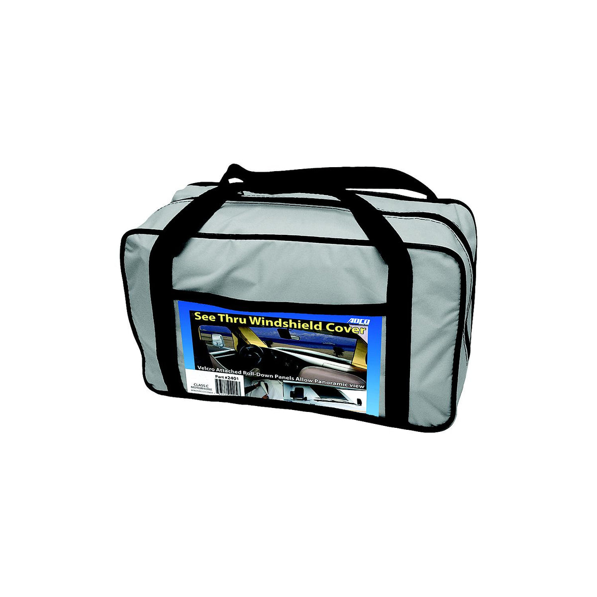 ADCO Products ADCO 2524 Class C Deluxe Windshield Cover With Roll-Up Windows For RV, White - image 1