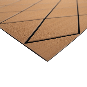 SeaDek 40" x 80" 6mm Two Color Diamond Full Sheet - Brushed Texture - Mocha/Black (1016mm x 2032mm x 6mm) - 56411-80093