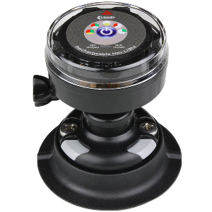 Lunasea Lighting Lunasea Rechargeable Tri-Color Portable Navigation Light w/RailBlaza Quikport Mount - Black - LLB-72BK-UB-01