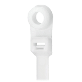 Pacer 8" Cable Tie w/Mounting Ring - Natural Color - 50lb Tensile Strength - 2" Bundle Diameter - 100 Piece Bag - CTMR2S-100