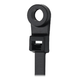 Pacer 8" Cable Tie w/Mounting Ring - Black - 50lb Tensile Strength - 2" Bundle Diameter - 100 Piece Bag - CTMR2S-100BK