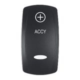 Pacer Actuator - 'ACCY' f/V Series Contura Switches - Black - Laser Etched (Top/Bottom Light) - EV2LE-ACC