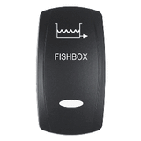 Pacer Actuator - 'FISHBOX' f/V Series Contura Switches - Black - Laser Etched (Top/Bottom Light) - EV2LE-FBX