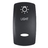 Pacer Actuator - 'LIGHT' f/V Series Contura Switches - Black - Laser Etched (Top/Bottom Light) - EV2LE-LT