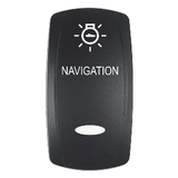 Pacer Actuator - 'NAVIGATION' f/V Series Contura Switches - Black - Laser Etched (Top/Bottom Light) - EV2LE-NAV