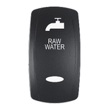 Pacer Actuator - 'RAW WATER' f/V Series Contura Switches - Black - Laser Etched (Top/Bottom Light) - EV2LE-RAW