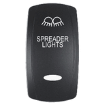 Pacer Actuator - 'SPREADER LIGHTS' f/V Series Contura Switches - Black - Laser Etched (Top/Bottom Light) - EV2LE-SPDR