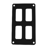 Pacer Switch Panel - 2 Switch &amp; 2 Row - 3" x 4.75" - Black Powder Coated Aluminum - PSC-22-BK