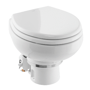 Dometic&trade; MasterFlush MF 7120 - White - Electric Macerating Toilet w/Orbit Base &amp; Slow Close Seat - Freshwater - 12V - 9610007270